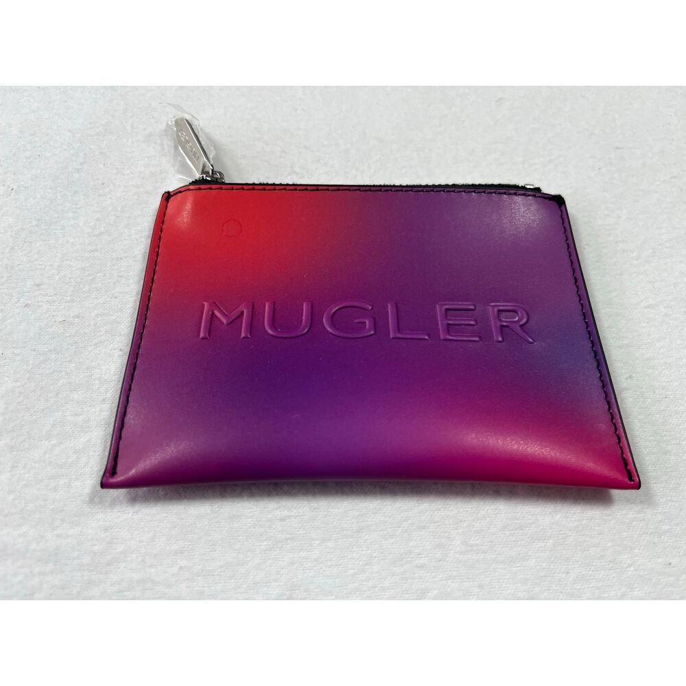 Mugler Travel Pouch Coin Purse Purple/Orange Ombre BRAND NEW